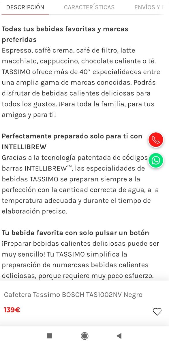 Cafetera Bosch Tassimo