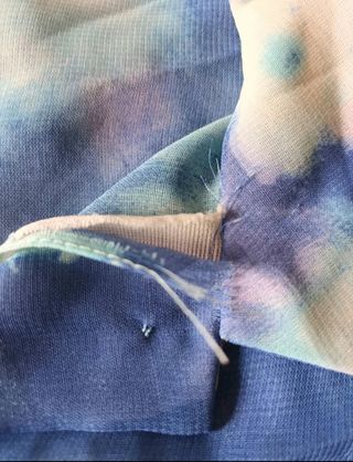 Blusón azul estampado - Talla 54