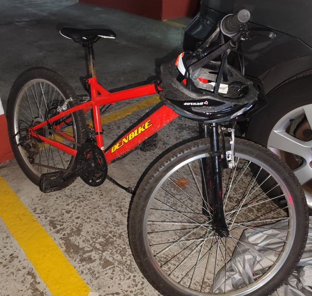 Bicicleta niño DENBIKE 24" roja