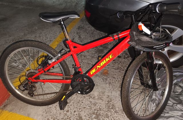 Bicicleta niño DENBIKE 24" roja