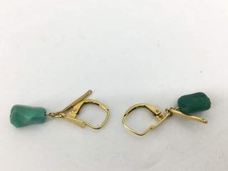 pendientes oro 14k con piedra con circonita