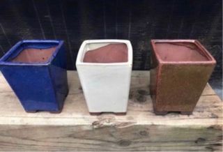 MACETA BONSAI CASCADA ESMALTADAS 10x10×14cm