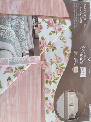 Lenzuola Matrimoniali Cotone Percalle Rosa