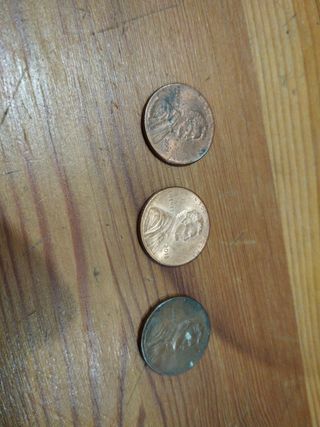 3 Monedas de 1 centavo EEUU