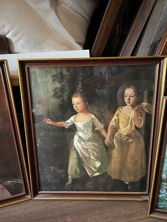 Marco vintage con impresión de Gainsborough