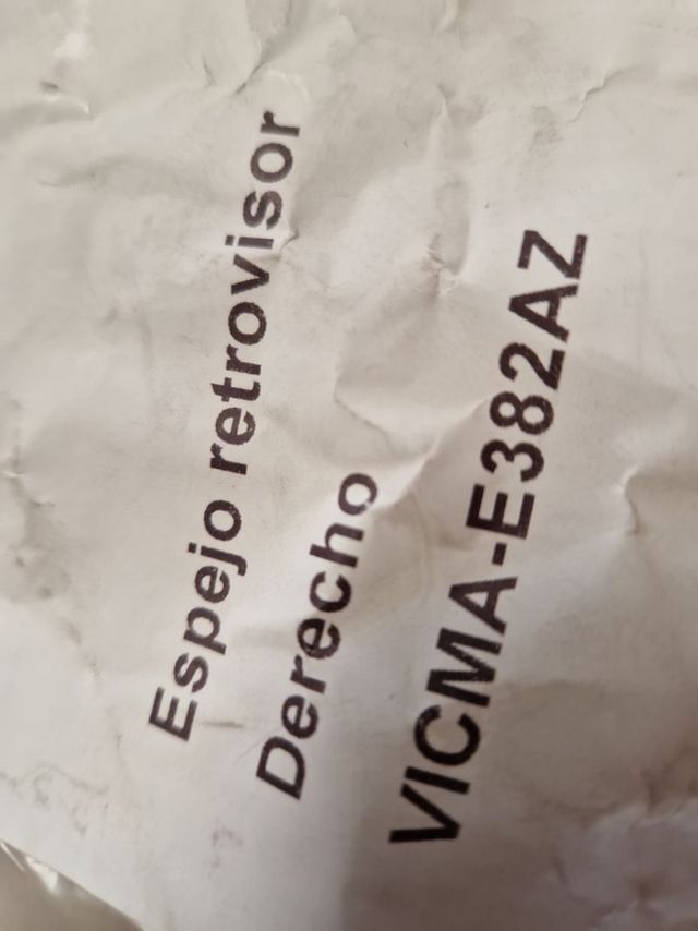 Espejo moto enduro DERECHO AZUL motociclista