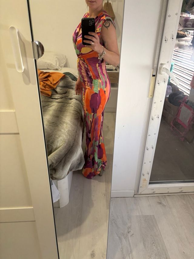 Vestido largo multicolor