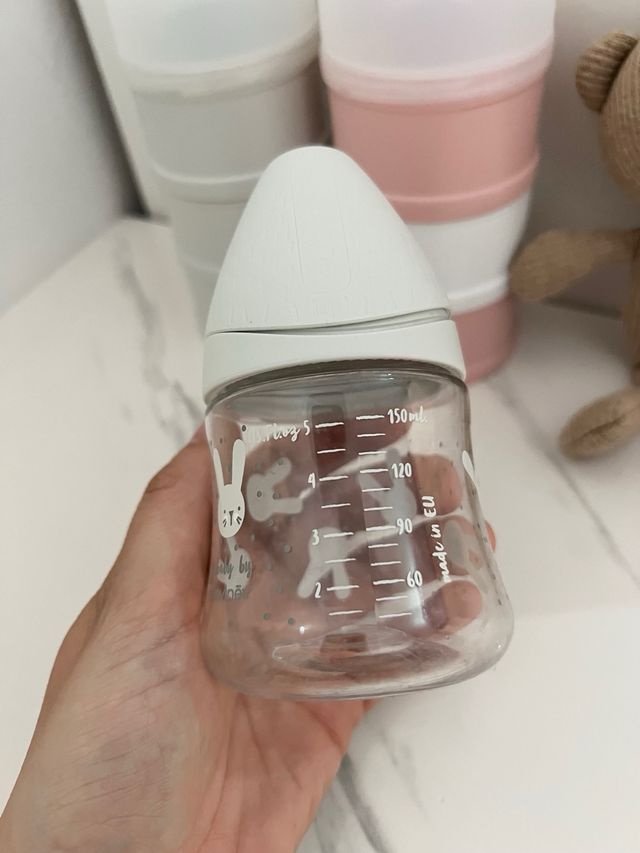 Lote Biberón + 2 dosificadores + peluche