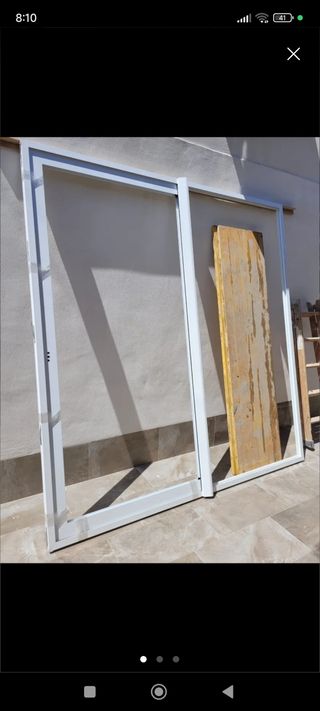 Puerta corredera cristal sin usar con cajoneto