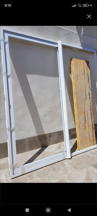 Puerta corredera cristal sin usar con cajoneto