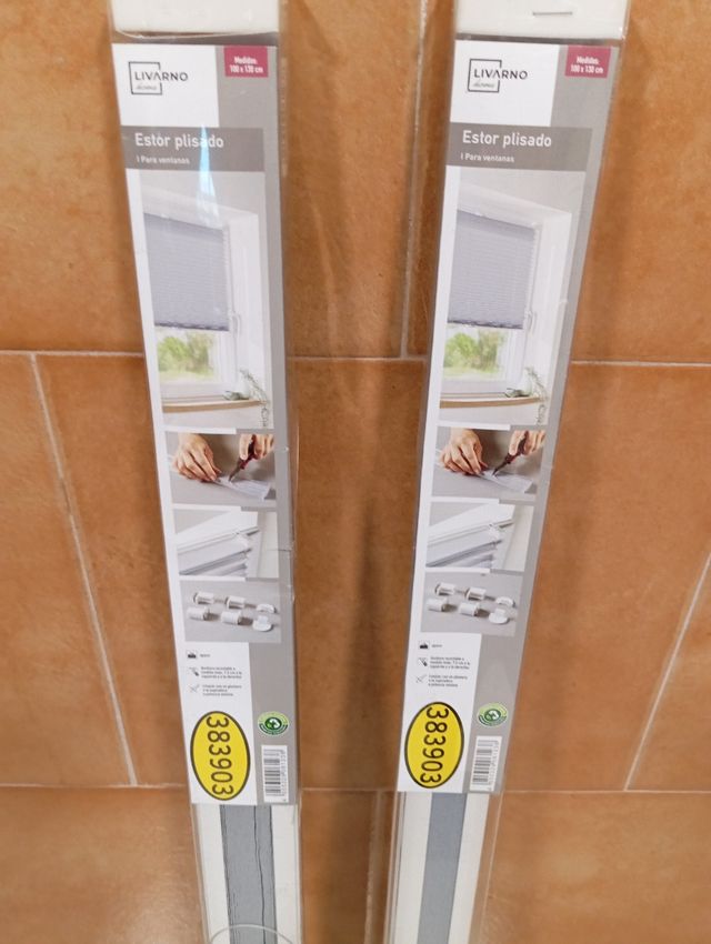 2 Estores plisados Livarno grises