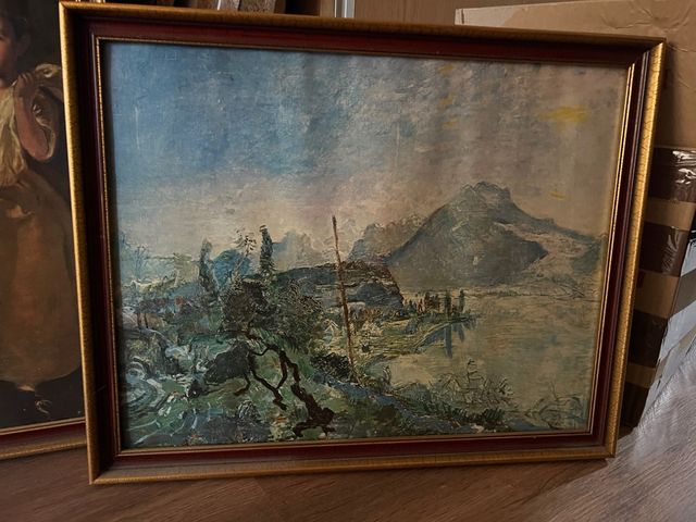 Marco vintage con impresión de Kokoschka