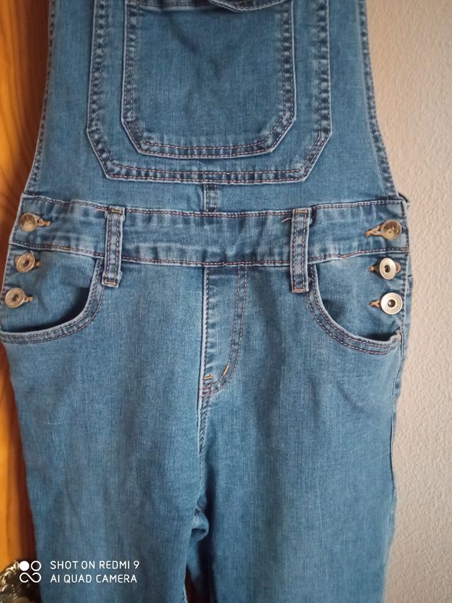 Peto vaquero pitillo azul