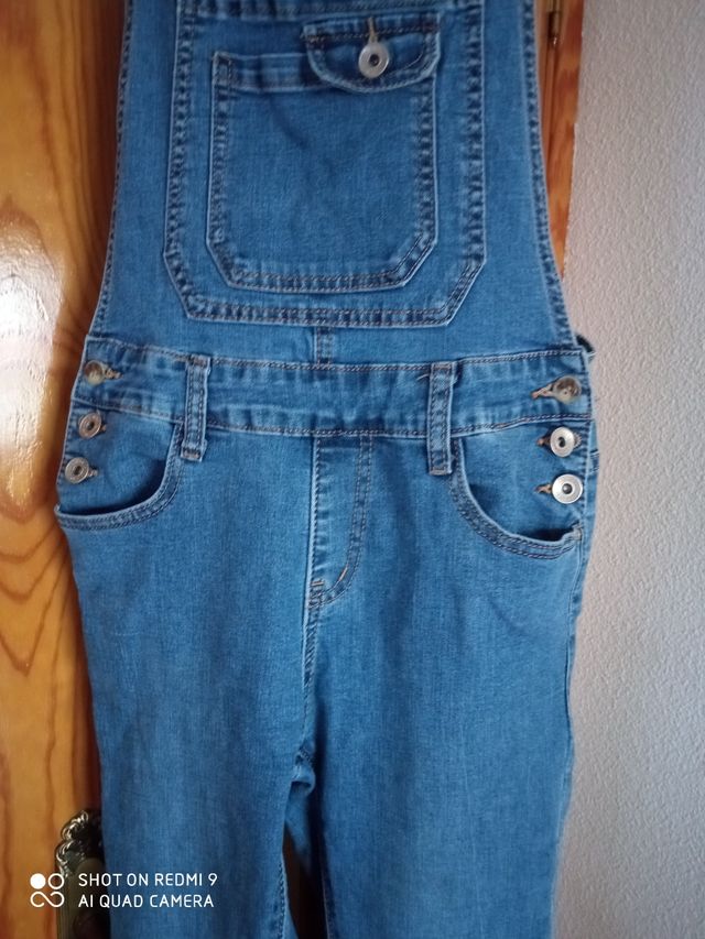 Peto vaquero pitillo azul