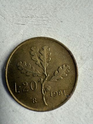 Moneta 20 Lire Italia 1981