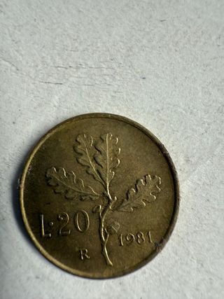 Moneta 20 Lire Italia 1981