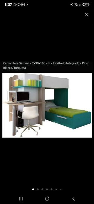 Litera Samuel 2x90x190 - Escritorio