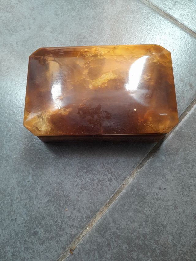 Scatola portaoggetti alabastro marrone