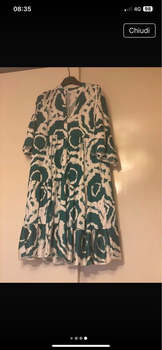 Abito estivo verde e bianco