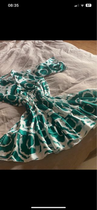 Abito estivo verde e bianco