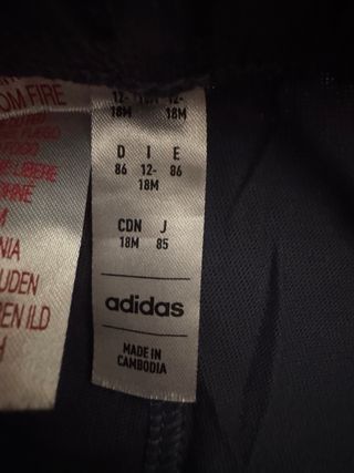 Shorts Adidas Bambino 12-18 mesi