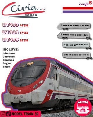 Tren Civia Alstom  Escala N 
