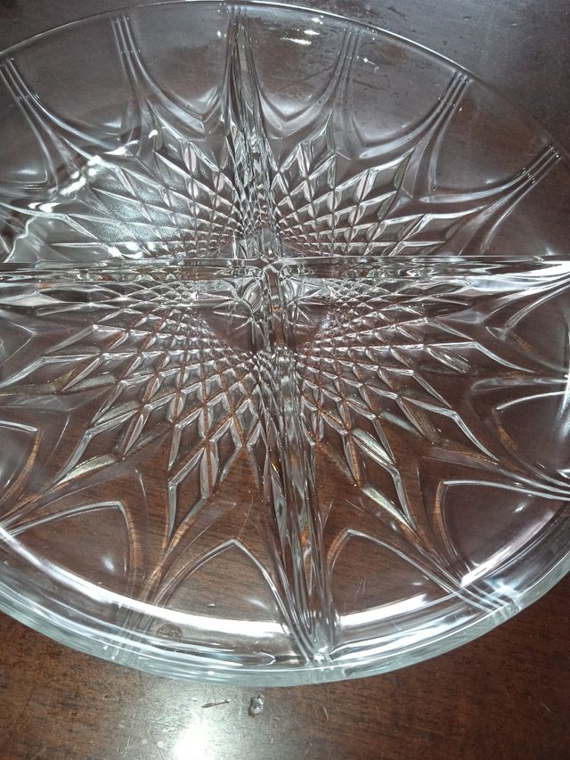 Bandeja vidrio 4 compartimentos