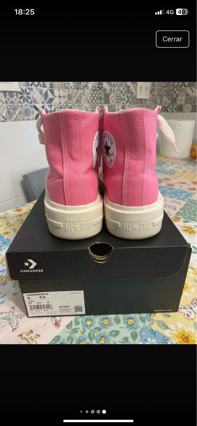 Converse plataforma rosa