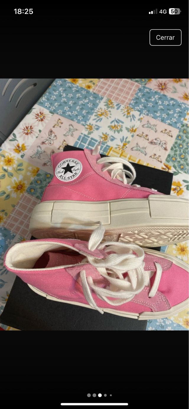 Converse plataforma rosa