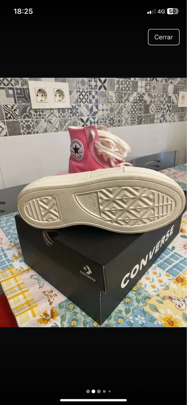 Converse plataforma rosa