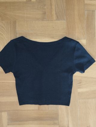 Top corto negro Pull&Bear