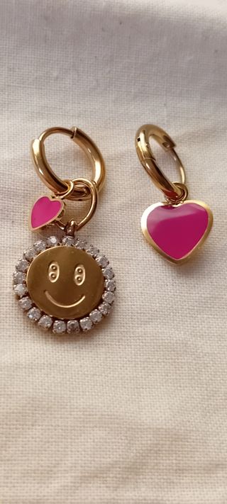 Pendientes con 3 charms