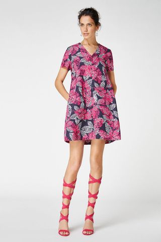 Vestido Carolina Herrera XS - Rosa y Negro
