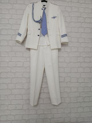 Traje comunión niño, blanco-azul, 8-9 años