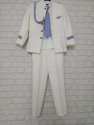 Traje comunión niño, blanco-azul, 8-9 años