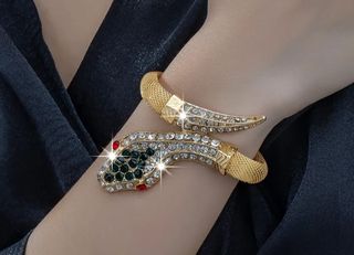 Pulsera serpiente dorada