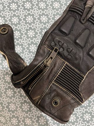 Guantes moto piel marrón - Talla L