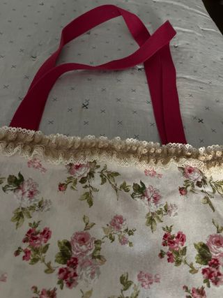 Bolso loneta flores - 55x57cm