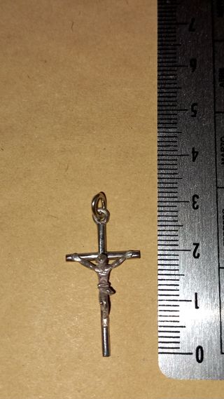 Cruz con Cristo plata de ley 