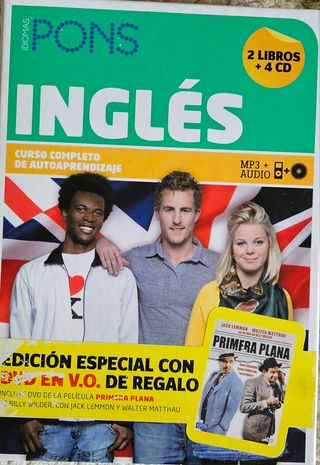 Curso Inglés Pons: 2 libros + 4CDs + DVD