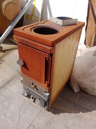 Estufa hierro fundido antigua