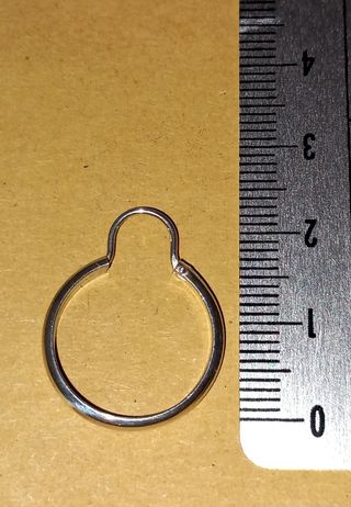 Pendientes aros media caña plata 925