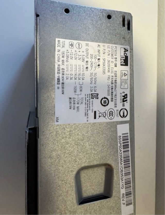 2 Fuentes alimentación AcBel 180W