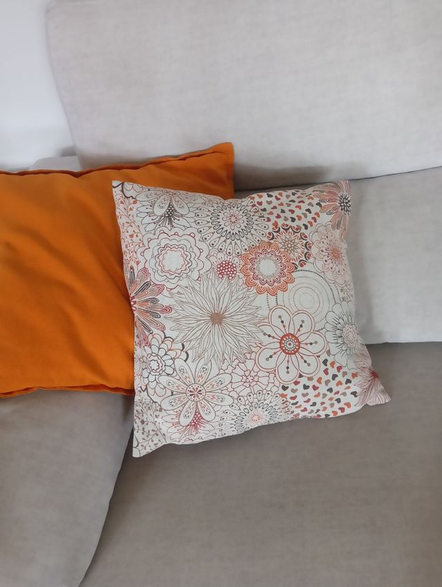 Sofá 3 plazas gris-blanco