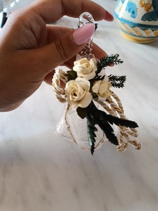 Campanella vetro bianco - Decorazione