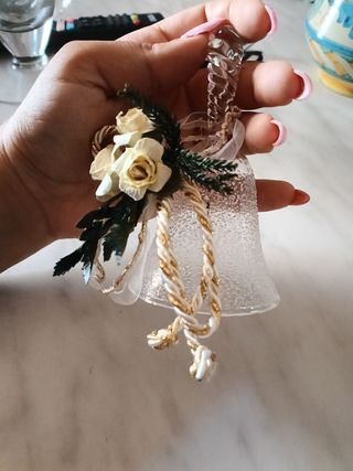 Campanella vetro bianco - Decorazione