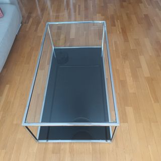 Mesa centro cristal-metal 110x60