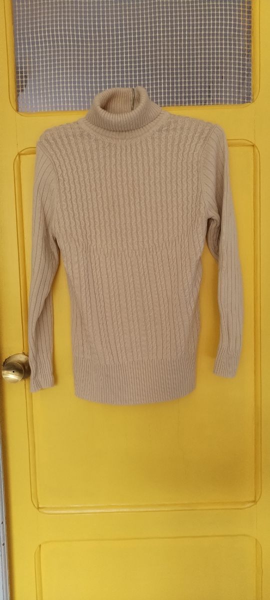 Suéter beige de punto mujer