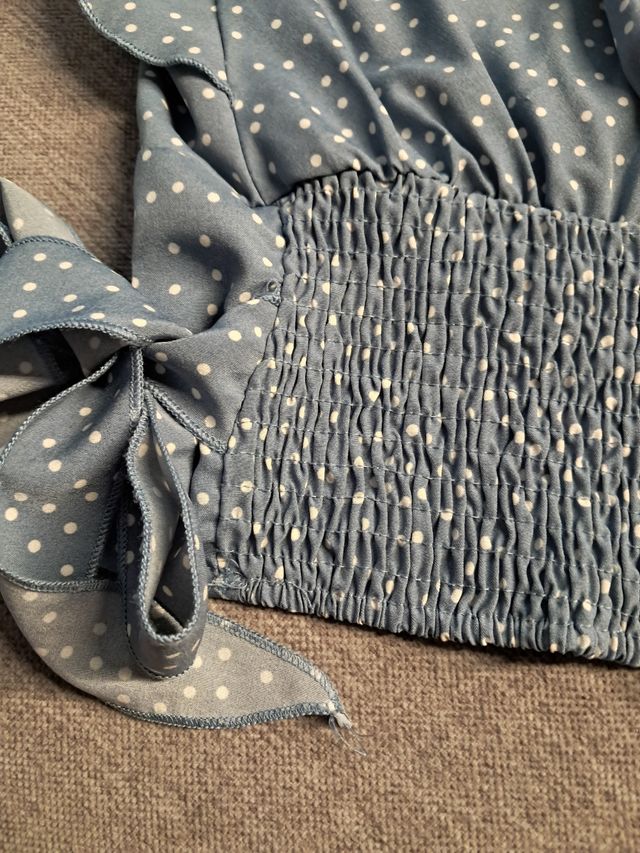 Top azul lunares - Talla S