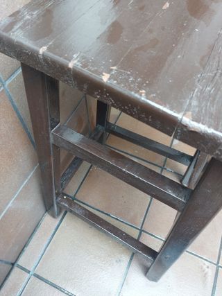 Mesa alta antigua madera marrón